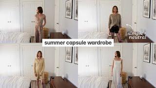 minimal summer capsule wardrobe | 13-item wardrobe, neutral & simple capsule wardrobe