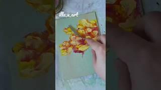 Speed Painting Floral Oil Art Impasto  / Цветы Маслом Импасто Мастихин