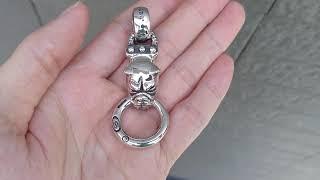 Sterling Silver Bulldog Biker Pendant