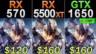 RX 570 Vs. RX 5500 XT (4GB) Vs. GTX 1650 Super | 28 Games Benchmarks