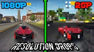 Extreme Car Driving Simulator : But Resolution Drops if I Crash : Crazy Challenges Part 2