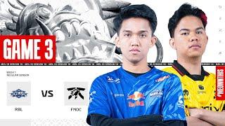 REBELLION ESPORTS vs FNATIC ONIC | Regular Season Week 1 Day 3 | Game 3 | #MPLIDS14