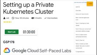 Setting up a Private Kubernetes Cluster | GSP178 | Google Cloud | QUICK-GCP-LAB | 2024 #qwiklabs