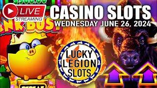 LUCKY LEGION SLOTS is live! CASINO SLOTS stream Bank Buster, Buffalo, Dragon Link, 5 Dragons & MORE