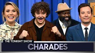 Charades with Elizabeth Olsen and Gaten Matarazzo | The Tonight Show Starring Jimmy Fallon