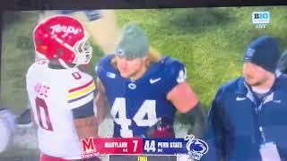 Maryland head coach Mike Locksley, Penn State head coach James Franklin 2024 postgame exchange