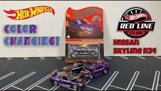 AMAZING Nissan Skyline R34 Hot Wheels Color Changing!! #fyp #jdm #skyline