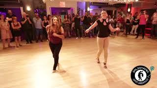 Melissa Rosado and Lori  Perez SALSA/pachanga demonstration at SalsaMania Saturdays NYC