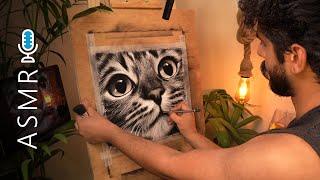 Realistic CAT Drawing | Satisfying CHARCOAL Drawing