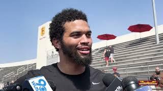 USC quarterback Caleb Williams discusses Chicago Bears interest, Pro Day performance