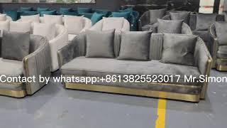 2022 New coming luxury furniture sofa couch modern design elegant living room sofa set furniture