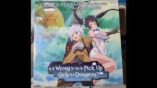 Weiss Schwarz Danmachi is it wrong to try to pick up girls in a dungeon?  full booster case opening