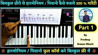 Harmonium Bajana Sikhe Part 1 | Harmonium Tutorials For Beginners | Harmonium Kaise Sikhe Part 1