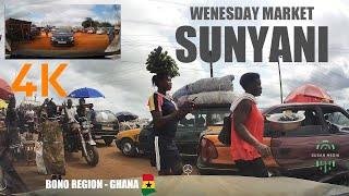 Drive To Sunyani Wednesday Market Bono Region Ghana 4K