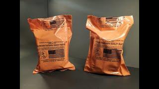 2021 HDR Humanitarian Daily Ration Menu 1 & 2 Review 24 Hour MRE Tasting Test