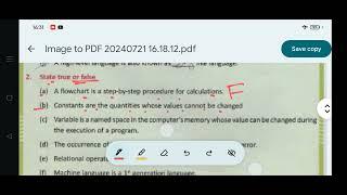 PT-1 Probable Ques Ans OAV Class-8 Sub-ICT Computer Chap-2:Programming Concept Exercise Ques.2 Ans