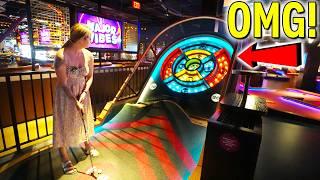 We Found a CRAZY High Tech Mini Golf Course!