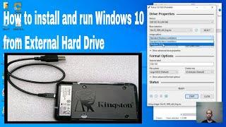 How to install and run Windows 10 from External Hard Drive