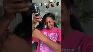 Natural girlie straight hair routine