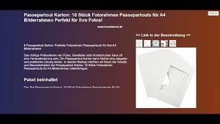 Passepartout Karton: 10 Stück Fotorahmen Passepartouts für A4 Bilderrahmen  Perfekt für Ihre Fot