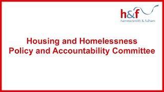 H&F Housing and Homelessness PAC | 12 November 2024