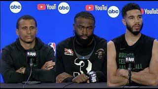 Celtics Interviews Before Game 4 of NBA Finals vs. Dallas Mavs: Jayson Tatum, Jaylen Brown, More