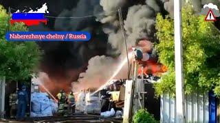 In Russia's Naberezhnye Chelny a warehouse and plastics caught fire Area about1,000 square meters 