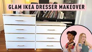 Glam Furniture Flip Ikea Dresser Makeover | Malm IKEA Hack