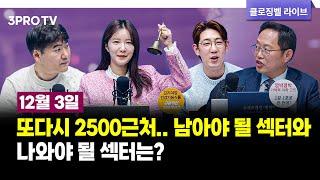 [12월 3일 마감시황] 또다시 2500근처.. 선택의 시간! 남아야 될 섹터와 나와야 될 섹터는? f. 김장열, 하창완, 박가영, 명민준 [클로징벨 라이브]