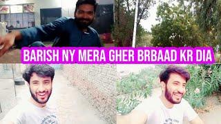 Barish nyera gher brbaad kr dia-Barish vlog by Pak Village insider