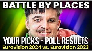Battle by Places - YOUR PICKS - POLL Results - Eurovision 2024 vs 2023