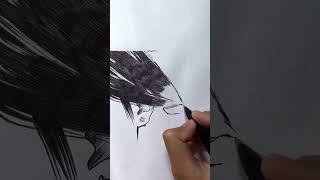 Drawing anime girl closed up #shorts