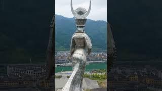 The most beautiful Miao goddess Yang Asha 88 meters tall The tallest female bronze statue in the wor