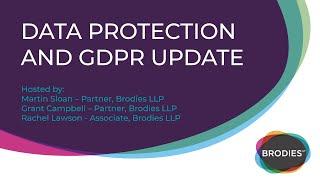 Data Protection and GDPR update