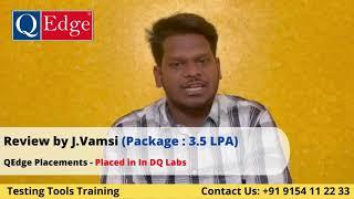 #Testing #Tools Training & #Placement  Institute Review by  J.Vamsi @qedgetech   Hyderabad