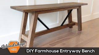 How to Build this DIY entryway bench + Free Plans