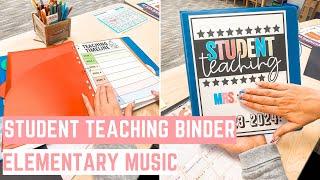 Student Teacher Info Binder // Elementary Music Teacher