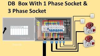 Single and Three Phase DB Wiring Diagram / Single phase & Three Phase Socket connection / Circuit