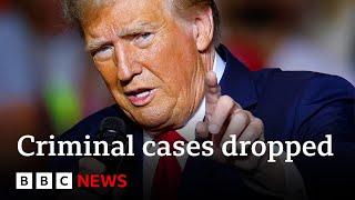 Prosecutor drops federal criminal cases against Trump | BBC News