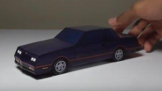 JCARWIL PAPERCRAFT 1987 Chevy Monte Carlo SS  (Building Paper Model Car)