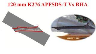 120 mm K276 APFSDS-T Vs Armour Plate #Ballistic Simulation