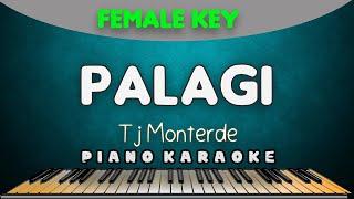 PALAGI - Tj Monterde  |  FEMALE KEY PIANO HQ KARAOKE VERSION