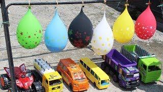 Main Balon dan Tebakan-tebakan warna - Mainan Mobil & Truk Pasir