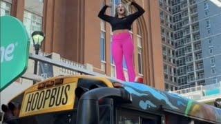 On top of a bus at the NBA FINALS!