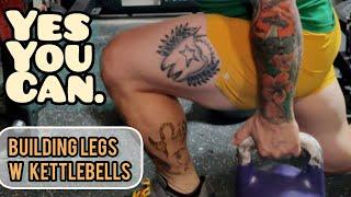 Building LEGS with Kettlebells and TRISETS : HOW TO BUILD MUSCLE WITH KETTLEBELLS