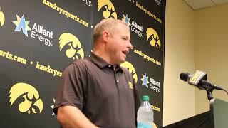 Video: Iowa football's acting head coach Seth Wallace has successful day on the job