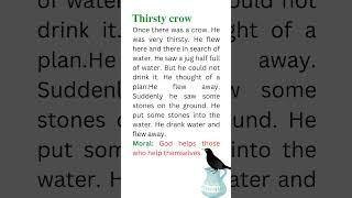 10 lines on The thirsty crow story || The thirsty crow story in English Writing