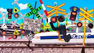 【踏切アニメ】再々脱獄を阻止したいふみきりカンカンThe railroad crossing that wants to prevent a third escape!!