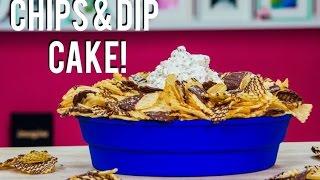 How To Make A CHIPS & DIP CAKE! Buttercream DIP with Chocolate Drizzled CHIPS For Fatherís Day!