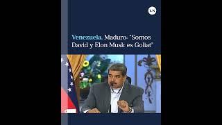 Nicólas Maduro: "El pueblo venezolano y yo somos David y Elon Musk es Goliat"